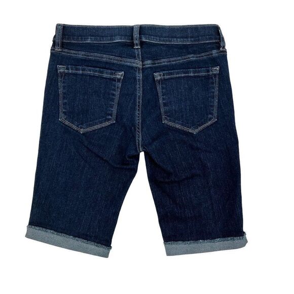 The Loft Bermuda Denim Dark Wash Jean Roll Up Shorts - Picture 4 of 10